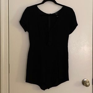 Black short sleeve romper size medium
